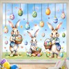 Easter Window Decoration Clings Double-Sided Cute Bunny Decals Home Indoor