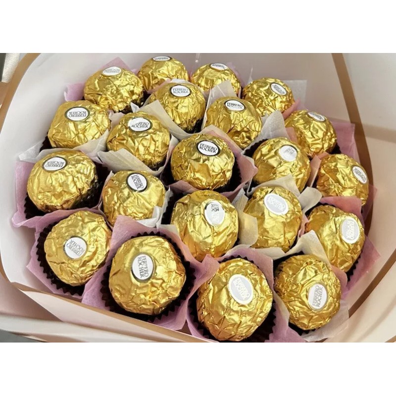 Ferrero Rocher Pink Bouquet. Elegant Bouquet. Chocolate Bouquet.