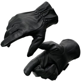 Milwaukee Leather MG7596 Men's Black ‘Cool-Tec’ Leather Motorcycle Rider Unlined Gloves W/Sinch Wrist Closure - 3X-Large