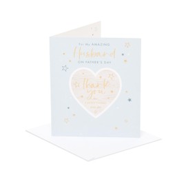 UK Greetings | Father's Day Card for Husband | Card for Dad, Grandad, Husband | Him, Boys, Men | Thank You Design | With Envelope | 159x184 mm