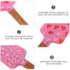 UPKOCH 2pcs Silicone Spatulas with Wooden Handle and Heart Pattern
