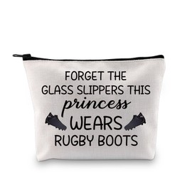 Rugby Cosmetic Makeup Bag Rugby Lovers Gift Rugby Player Gift Rugby Gift for Women Rugby Mom Gift Rugby Travel Bag (Rugby Boots 1uk)