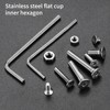 QJKEJI 580 Pieces M3 M4 Hex Flat Head Screw Set,