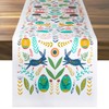 Easter Folk Collection Cotton Table Runner 13x72 Inch, Pastel Spring
