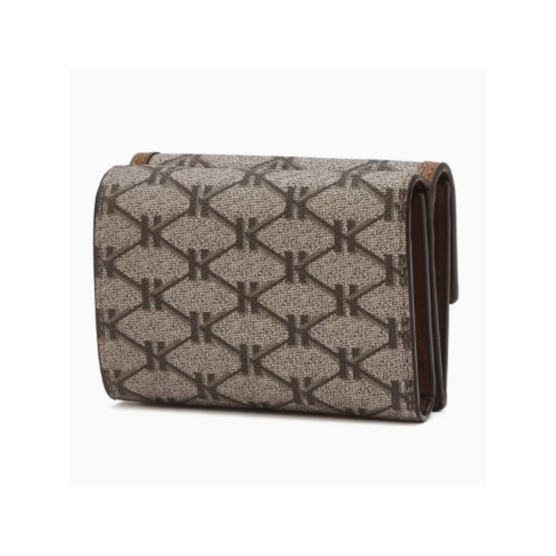 Hazzys (광주신세계)25SS브라운 이니셜패턴 가죽 반지갑 HIWA5E870W1 (Gwangju Shinsegae) 25SS Brown