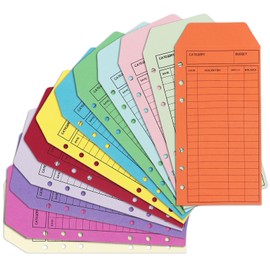 DARETOTRY Cash Envelopes, Budget Envelopes, Money Envelopes, Set of 12, 12 Colors, 6 Punched Holes, Reserve Envelopes, Budget System, System Savings, Lightweight, Compact, Portable, Money Management,