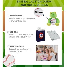 DolliBu Frog Stuffed Animal with Baseball Plush - Soft Huggable Frog, Adorable Playtime Plush Toy, Cute Wildlife Gift, Super Soft Plush Doll Animal Toy for Kids and Adults - 6 Inch