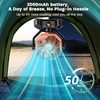 BINUYASHA Rechargeable Camping Fan with 20000mAh Battery, 8-Speed Stepless Control,