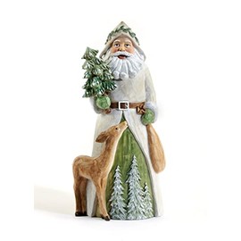 Giftcraft Woodland Santa Table Decor, Poly Resin