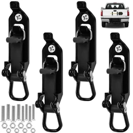 Pack of 4 Shovel Holders for Roof Racks, 17-40 mm Shovel Holder with Rubber Tension Clasp, Wall Mounting Brackets for Car, Truck, Boat, Spade, Roof Rack Accessories, 20 kg Load Capacity (Black)