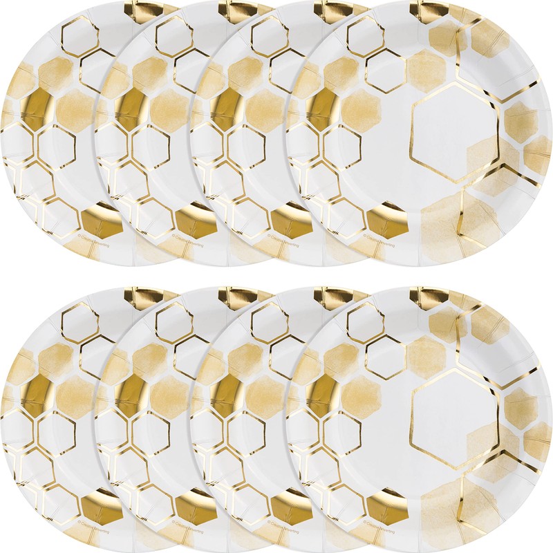 Honeycomb Dessert Plates, 8 ct