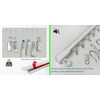 Ontrack Self Adhesive Curtain Track, Ceiling Track Set- No Drill,