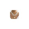 Pearl Necklace Chunky Gold Silver Bib Necklace for Women Statament
