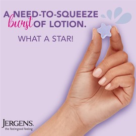Jergens Lavender Lotion Bursts, Squishy Star-Shaped Moisturizer Bursts, 38 Ct