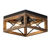 MAYNA Farmhouse Flush Mount Ceiling Light, 2-Light Rustic Ceiling Light