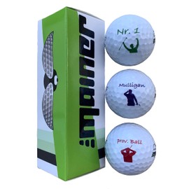 Emainer Golf ball, golf gift mulligan, 3 golf balls, this ball also knows your handicap