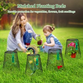 FELISTORY 12 Pack Chicken Wire Plant Covers, Chicken Wire Cloche Plant Protector Metal Heavy Duty, Plant Protector Cage for Garden Protection from Animals