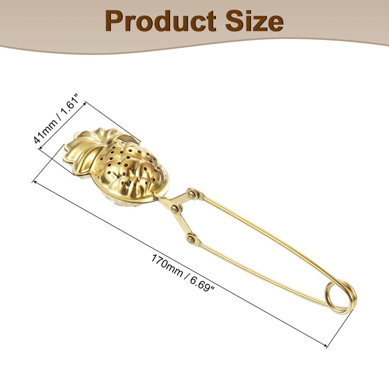 QUARKZMAN 1 x Pineapple Snap Tea Ball Infuser with Handle,