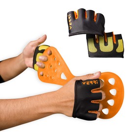 Verri | Calleras sintéticas, Mini Pad para protección de Las Manos en Levantamiento de Pesas, Crossfit, rutinas, Entrenamiento en Gym, Negro, unitalla