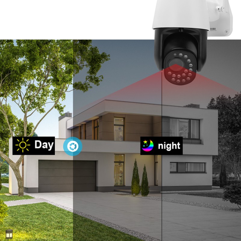 2.5in Wireless PTZ Camera WiFi Night Vision Human Detection TwoWay