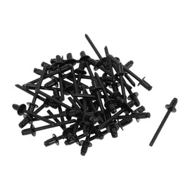 TUCKBOLD Dome Head Large Flange Blind Rivets Black 50 Pcs 4.8mm Grip Diameter 6mm Grip Length 9.5mm Flange Diameter Stainless Steel