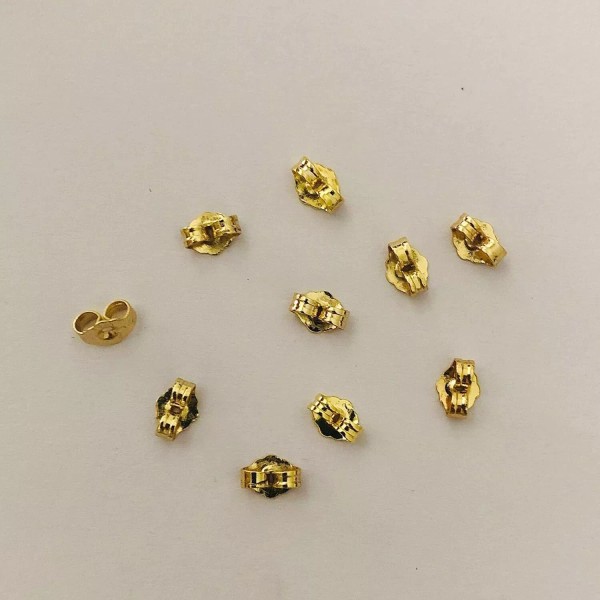 Branded 5 Pairs 14K Gold Earring Backs Replacement Ear Locking