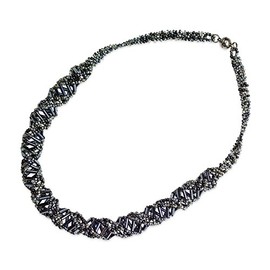 EvolveFISH DNA Hematite Beaded Necklace - [18" Long]