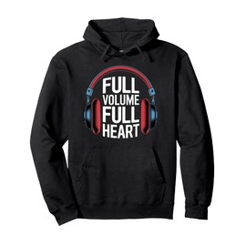 Full Heart Hearing Awareness Family Support Pullover Hoodie