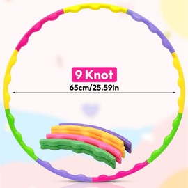 Removable Design Hula Hoop Adult Beginners Easy to Carry Hula Hoop Children Adults with Weight for Adults or Children from 4 Years Play & Training Sports Fitness and Training