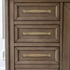 khtumeware 2 Pack 6-5/16 Inch(160mm) Brushed Brass Cabinet Pulls Heavy