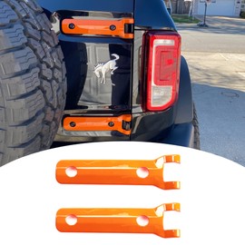 RERPRO Tailgate Hinge Cover Trim for Ford Bronco 2 Door 4 Door 2021 2022 2023 2024 Rear Door Hinge Liftgate Trim Exterior Decoration Accessories Spare Tire Hinge Bracket Cover, 1 Pair Orange
