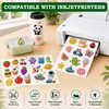 Aevdor 30-Sheet Glossy White Printable Vinyl Sticker Paper, 8.5x11, Inkjet