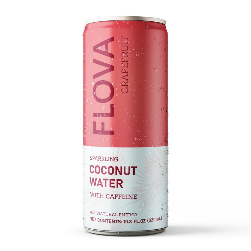 Flova Grapefruit Energy Drink, All Natural, Electrolytes and Minerals from