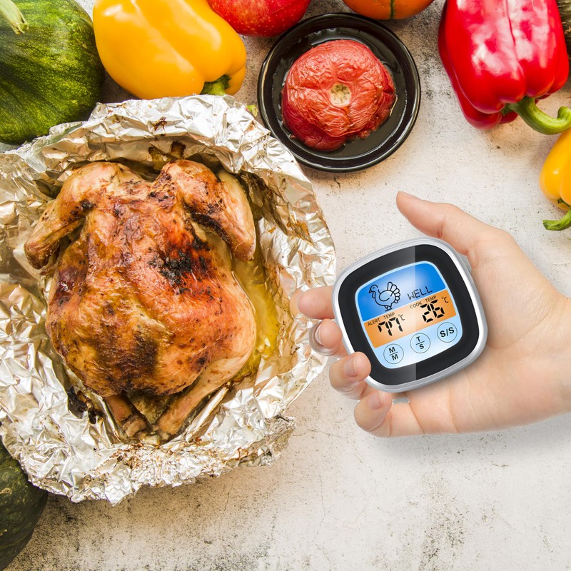 Retoo Roasting Thermometer, Digital Meat Thermometer, Grill Thermometer, Kitchen Thermometer,