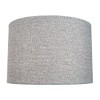 Modern and Sleek 30cm Light Charcoal Grey Linen Fabric Drum