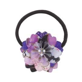 Noren Japanese Hair Rubber Sakura Black Rubber Hair Accessories Hair Accessory Hair Ornament Shichi-Go-San Graduation Ceremony (205 Purple)