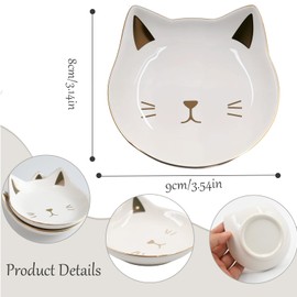 Ceramic Spoon Rest for Kitchen Counter, Cat-Shaped Ceramic Spoon Rest, Coffee Spoon Holder, Cute Stove Top or Counter Decor