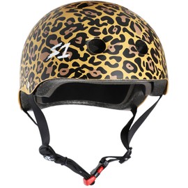 S1 Mini Lifer Helmet for Skateboarding, BMX, and Roller Skating - EPS Fusion Foam, CPSC & ASTM Certified - Tan Leopard Print Matte Medium (19.5")