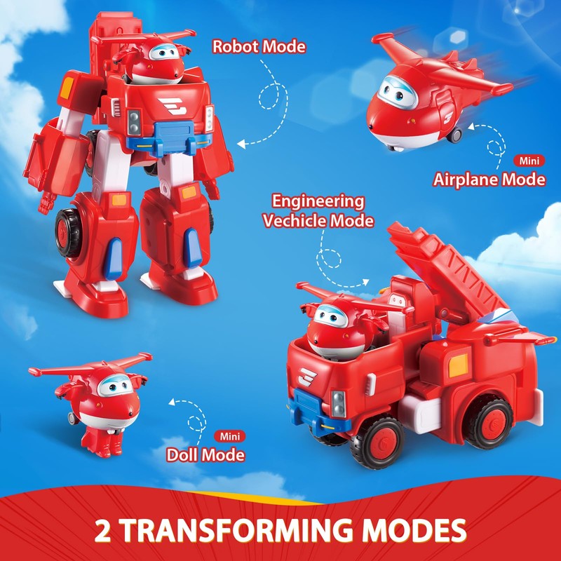 Super Wings EU720311 – Transformation Aeroplane Jett Robo Rig, Approx.