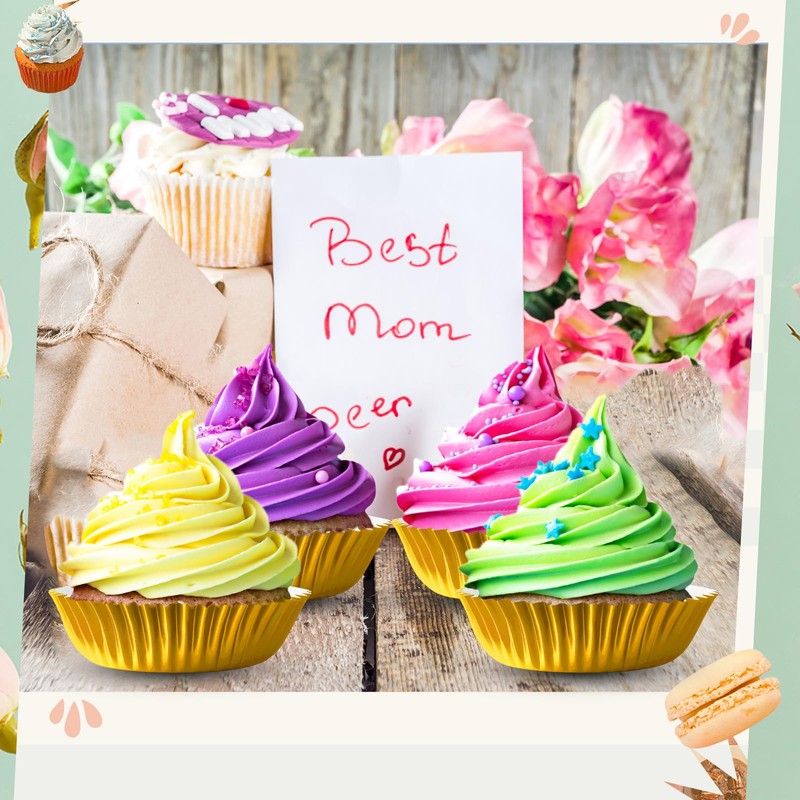 Baderke 200 Pcs Jumbo Cupcake Liners for Baking 3.5" Large
