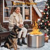 HGD 19.5" Smokeless Fire Pit Outdoor, Portable Stainless Steel Wood
