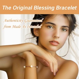 UAIAGM Blessing Bracelets for Women Blessing Bracelet with Pearl and Silver Thin Beaded Bracelets for Elegant Women Gratitude and Prayer Jewelry The Grateful Blessed