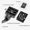 Koolehaoda Camera Quick Release Plate Clamp Adapter with 1/4"-3/8" Screw