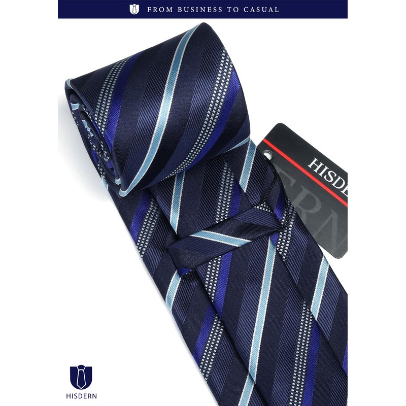 HISDERN HTC-04S Men's Necktie, Chief Set, 40 Patterns, Business, Weddings,