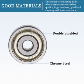 QUARKZMAN 634ZZ 4 x 16 x 5 mm Ball Bearing x 10 Pieces Carbon Steel for Machines and Tools Double Dustproof