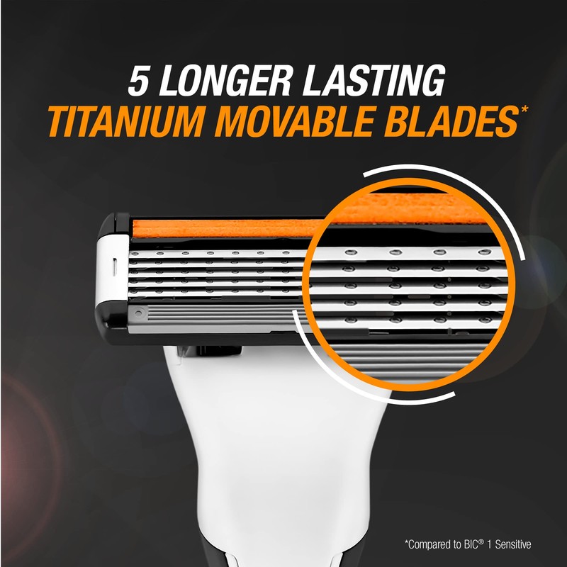 BIC Hybrid 5 Flex Men's Razor Refills with 5 Moveable