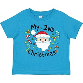 inktastic My Second Christmas Santa with Candy Canes Toddler T-Shirt 2T Turquoise 38fd6