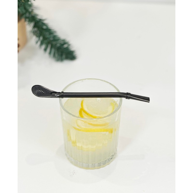 4-In-1 Reusable Stainless Steel Straw Spoon & Filter, 5 Pcs