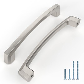 KNOKLOCK 10 Pack 5 Inch(128mm) Kitchen Cabinet Handles Brushed Satin Nickel Cabinet Pulls Kitchen Cabinet Hardware Drawer Pulls for Dresser Cupboard Wardrobe