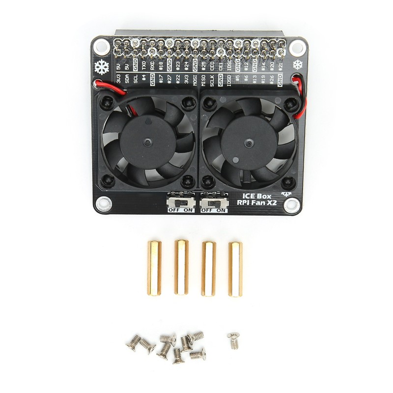 Cooling Fan for Raspberry Pi Heat Sink Expansion Board LED